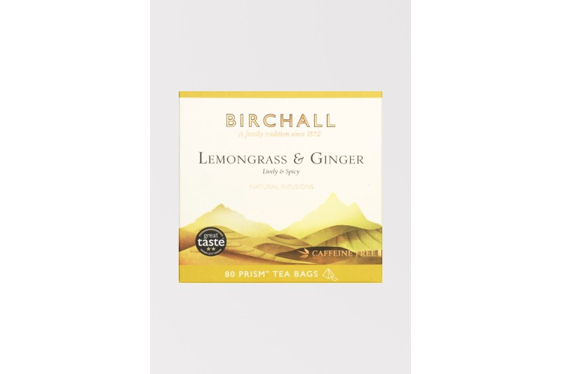 Birchall Lemongrass and Ginger - 80 Prism Tea Bags