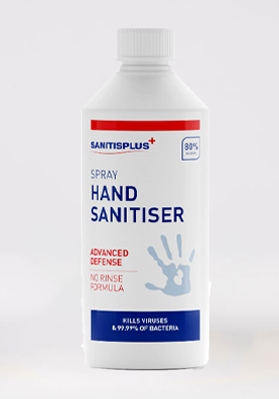 Sanitisplus 1 x 500ml Refill 80% Alcohol Sanitiser