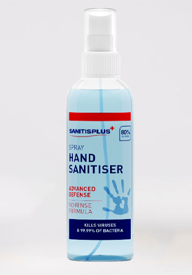 Sanitisplus 1 x 100ml Personal Spray 80% Alcohol Sanitiser