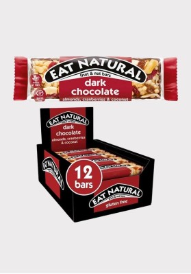 Eat Natural Fruit, Dark Chocolate, Cranberries, Almond 12x45g